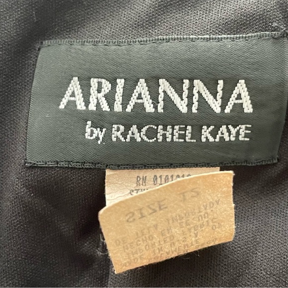 Black Velvet Evening Cocktail Dress Red Accents Spaghetti Straps Slit Women’s 12 - Picture 16 of 17